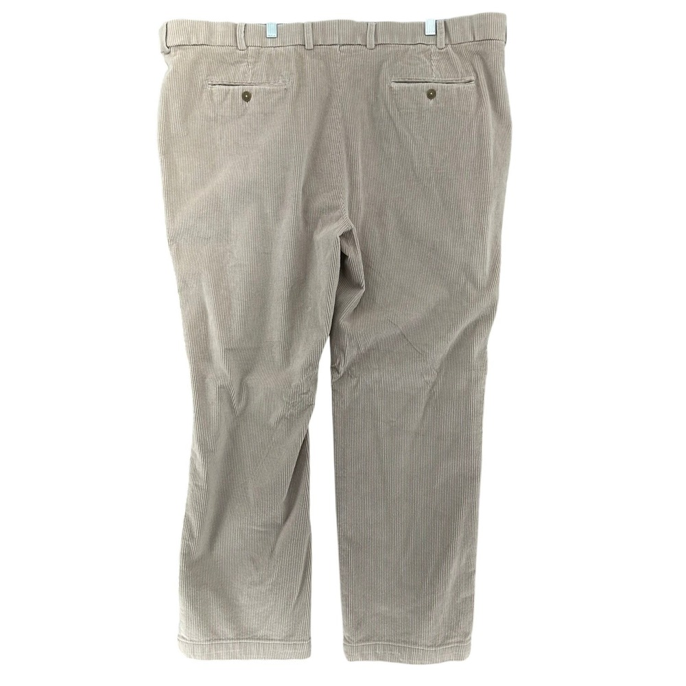 Stafford Seasonal Trouser Corduroy Classic Fit Flat Front Ivory 44x30 NEW Retro - Picture 3 of 6